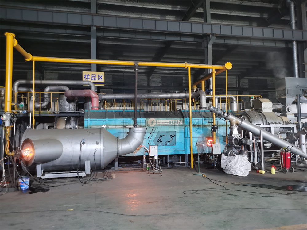 粉末狀物質使用連續式碳化爐處理加工效果